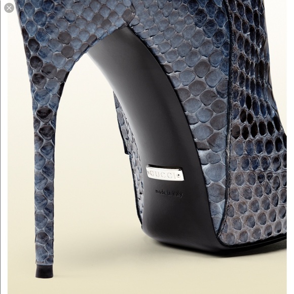Gucci Python Boots - BLUE super RARE size 41 - Picture 3 of 7